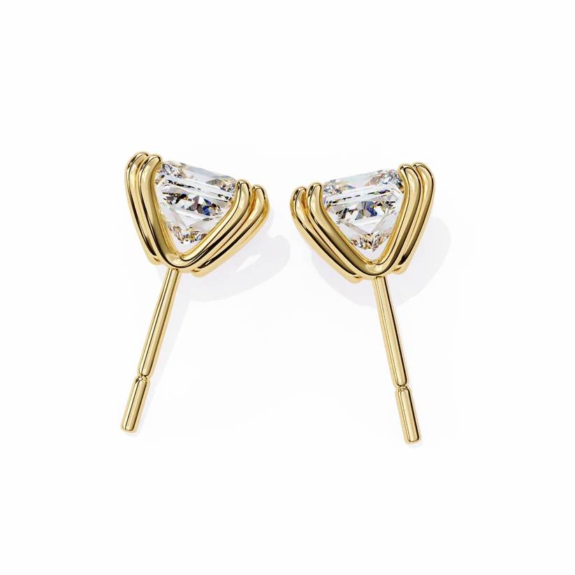 Aurelia Princess-Cut Diamond Stud Earrings ✨