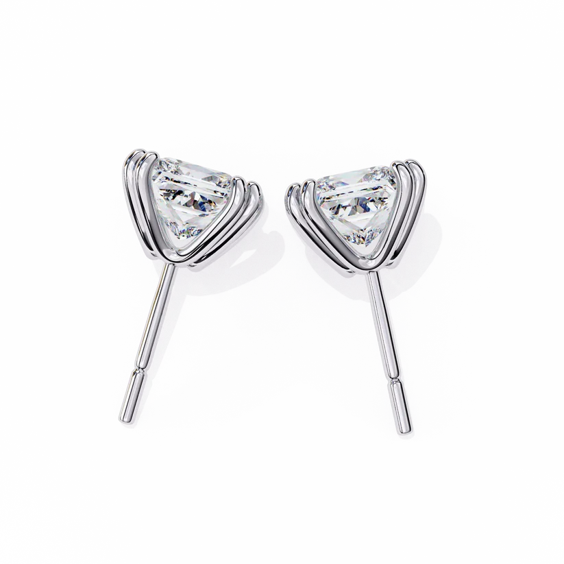Aurelia Princess-Cut Diamond Stud Earrings ✨