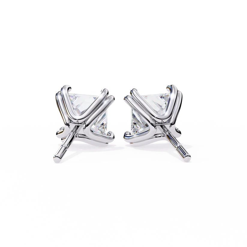 Aurelia Princess-Cut Diamond Stud Earrings ✨