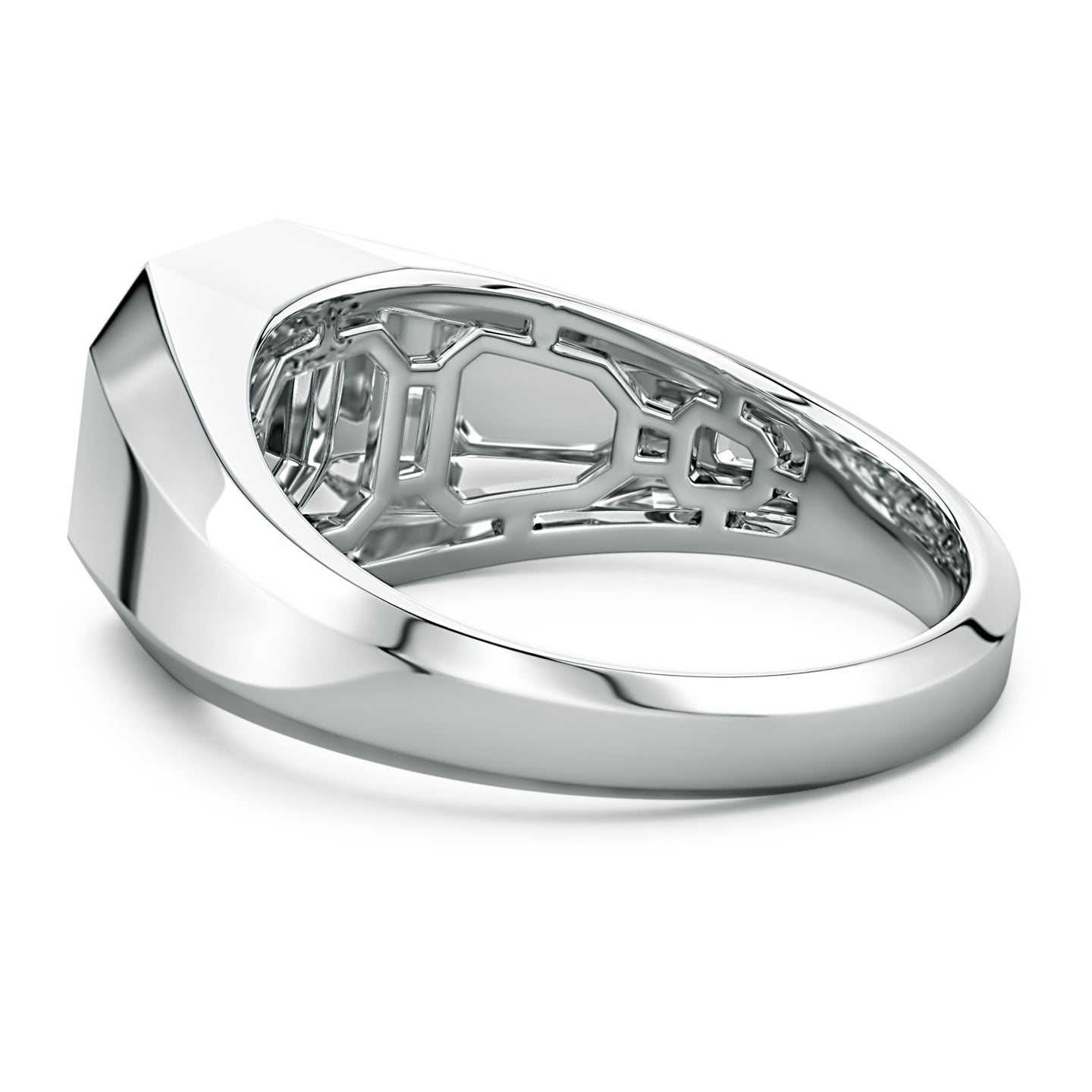 Men's Capital 'A' to 'Z' Alphabet Signet Ring