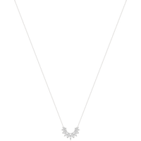 Celestial Radiance Diamond Crescent Necklace