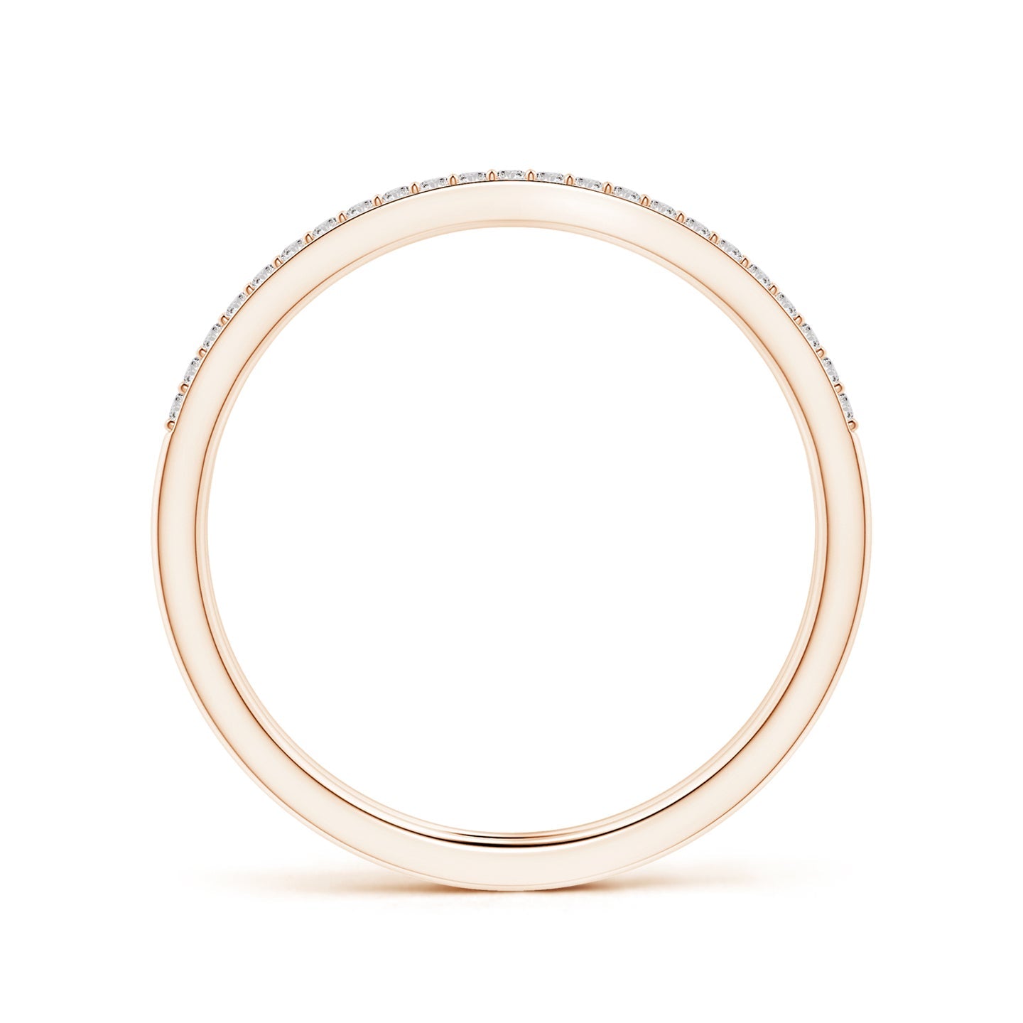 Double Band Pavé Diamond Engagement & Wedding Ring Set