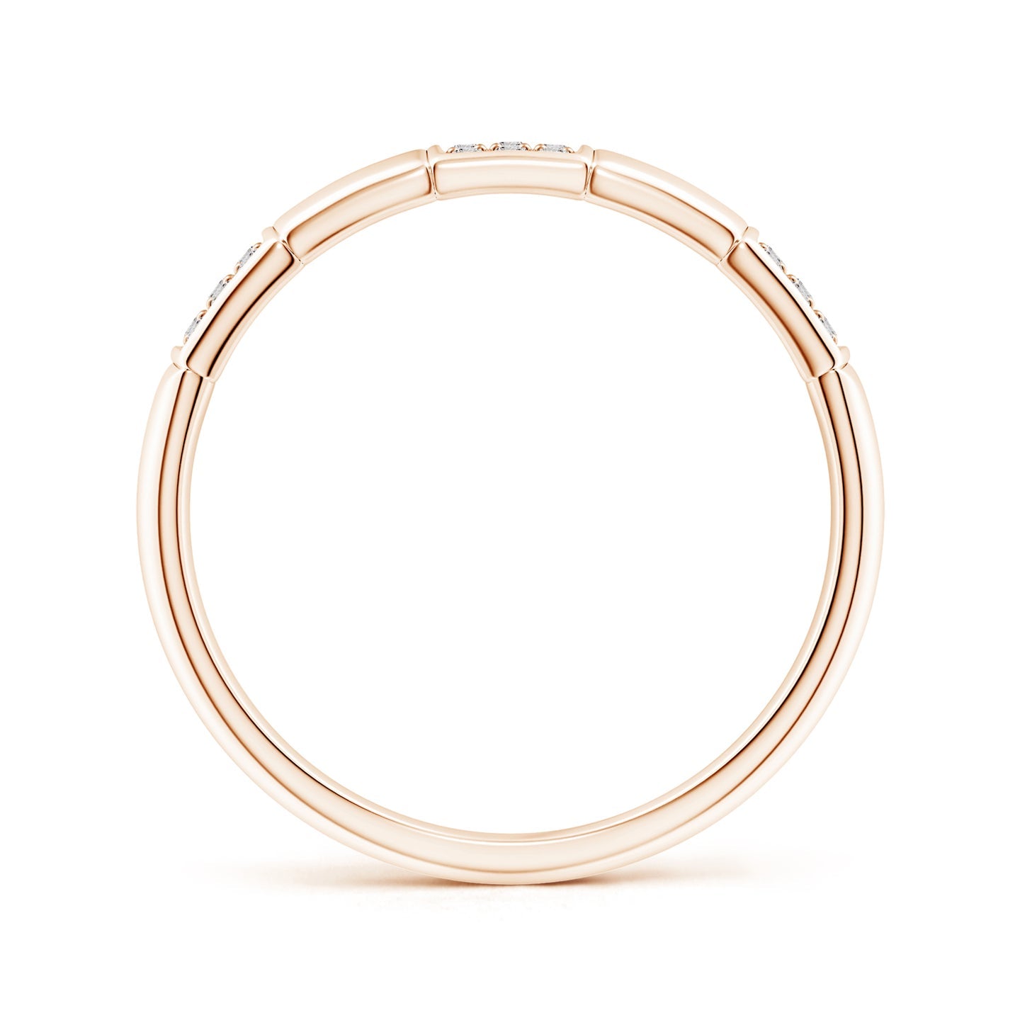 Alternating Pave-Set Diamond Stackable Band