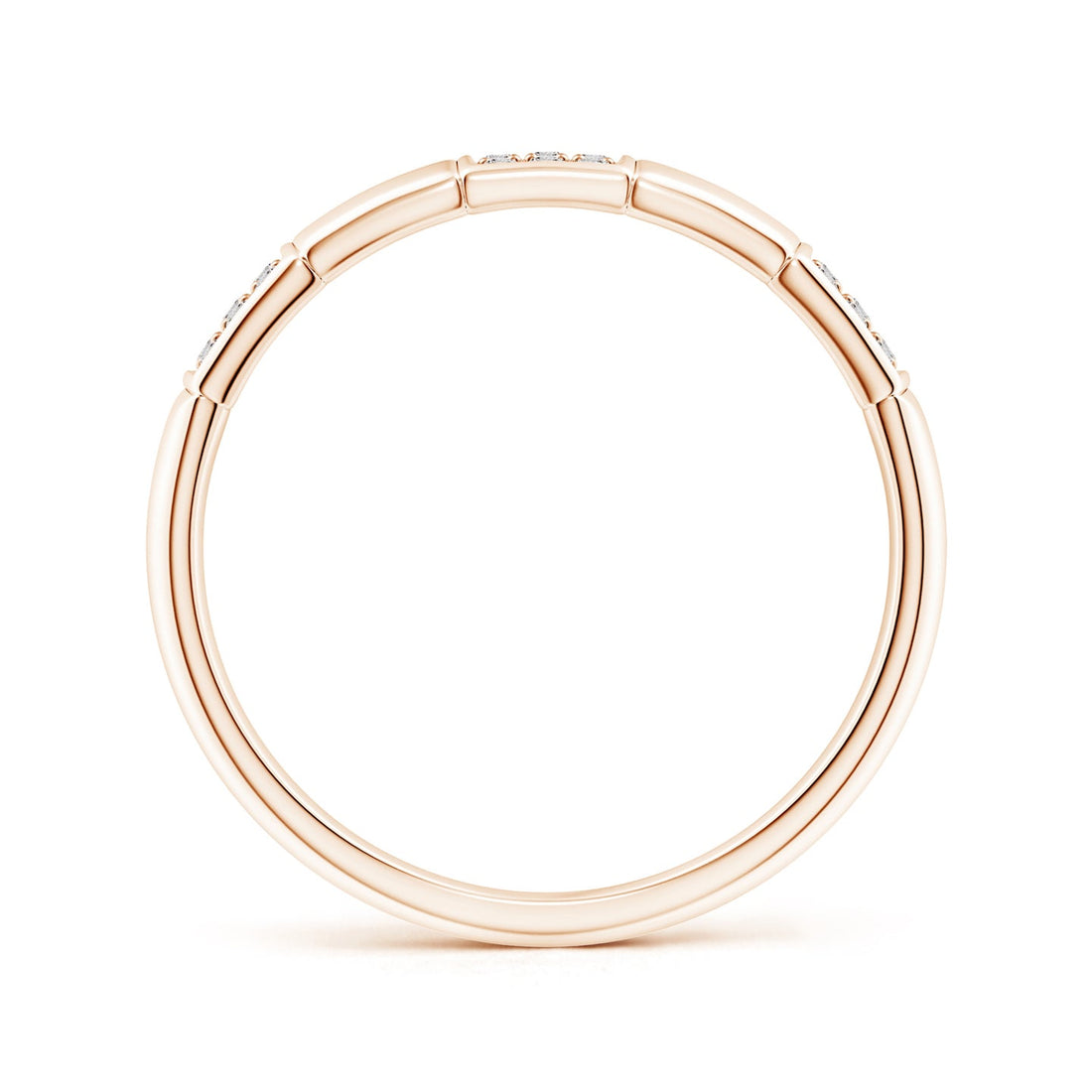 Alternating Pave-Set Diamond Stackable Band