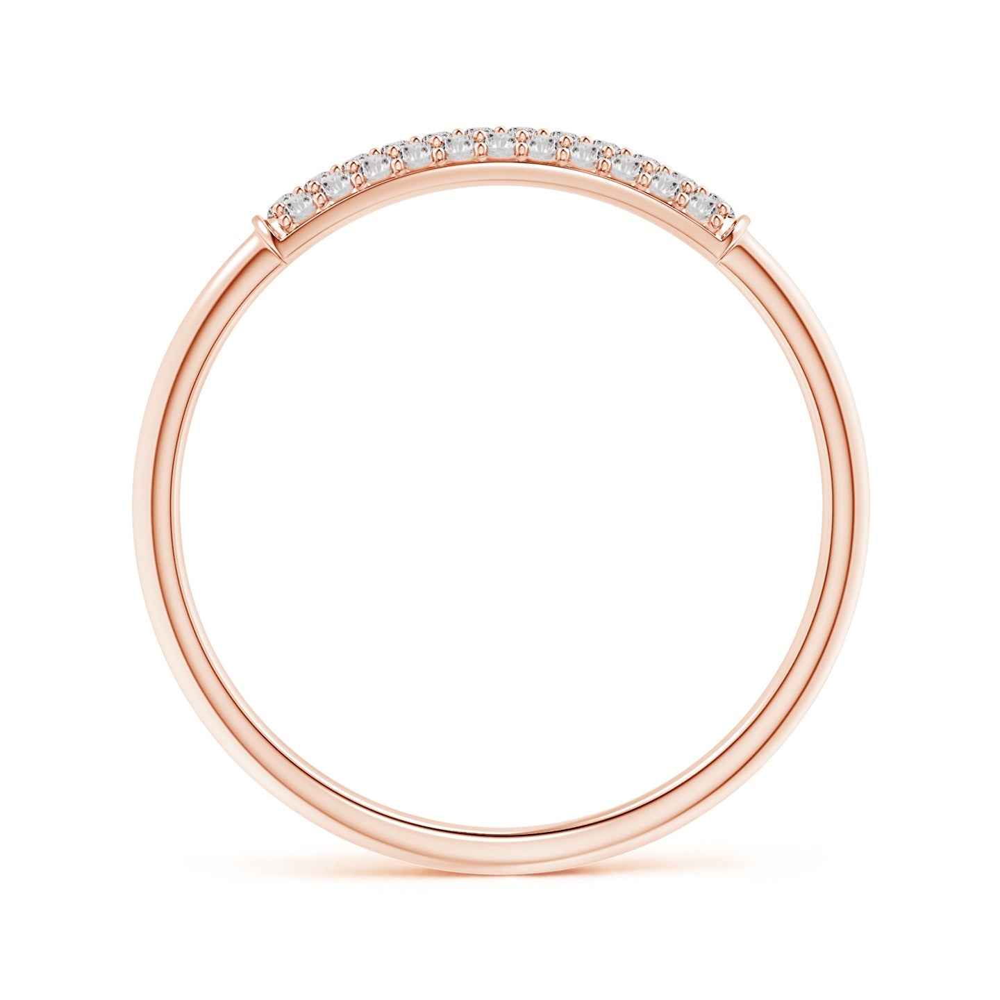 Triple Row Diamond Dome Wedding Ring
