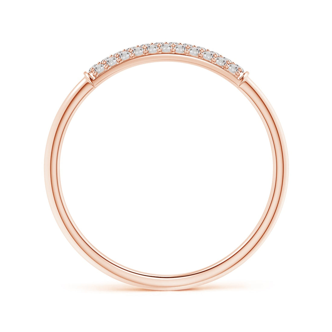 Triple Row Diamond Dome Wedding Ring