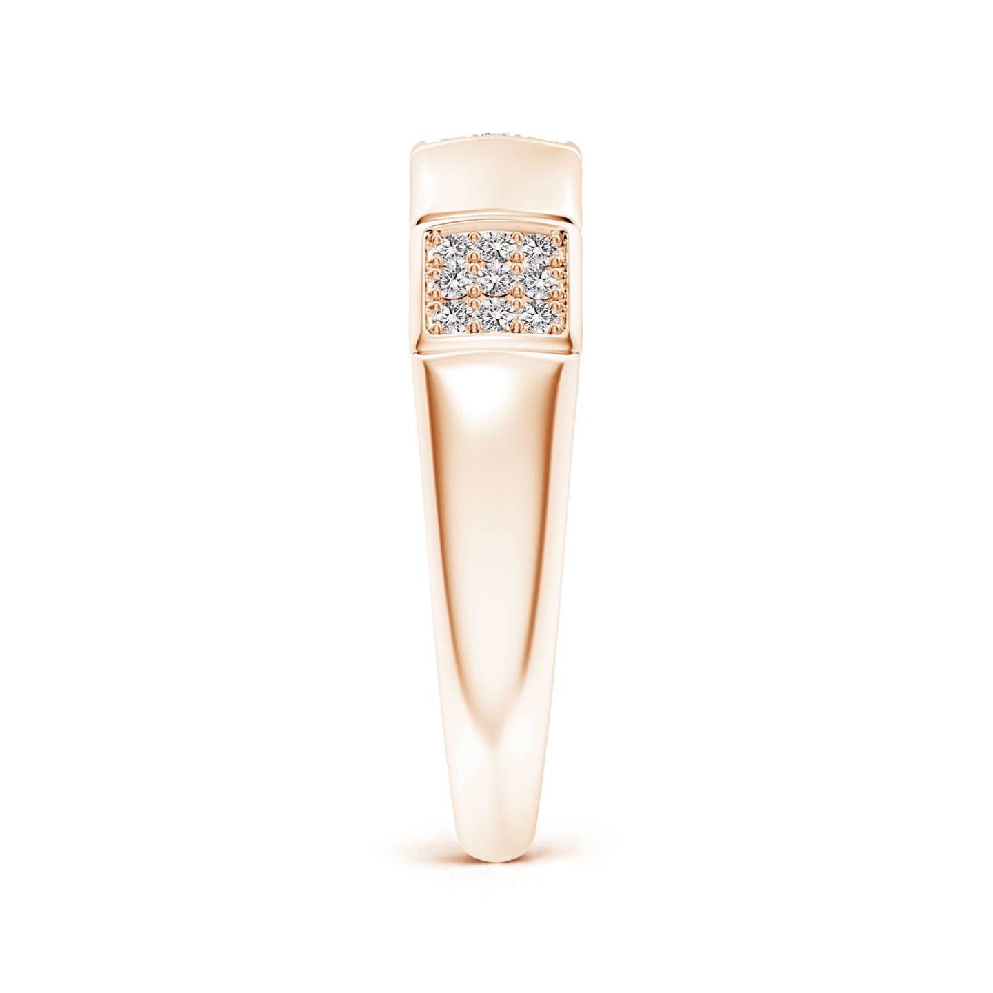 Alternating Pave-Set Diamond Stackable Band