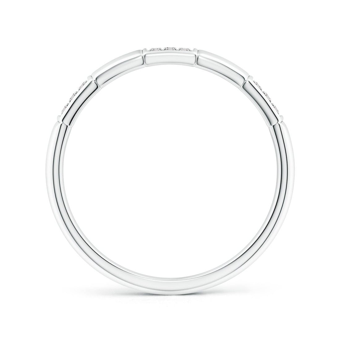 Alternating Pave-Set Diamond Stackable Band