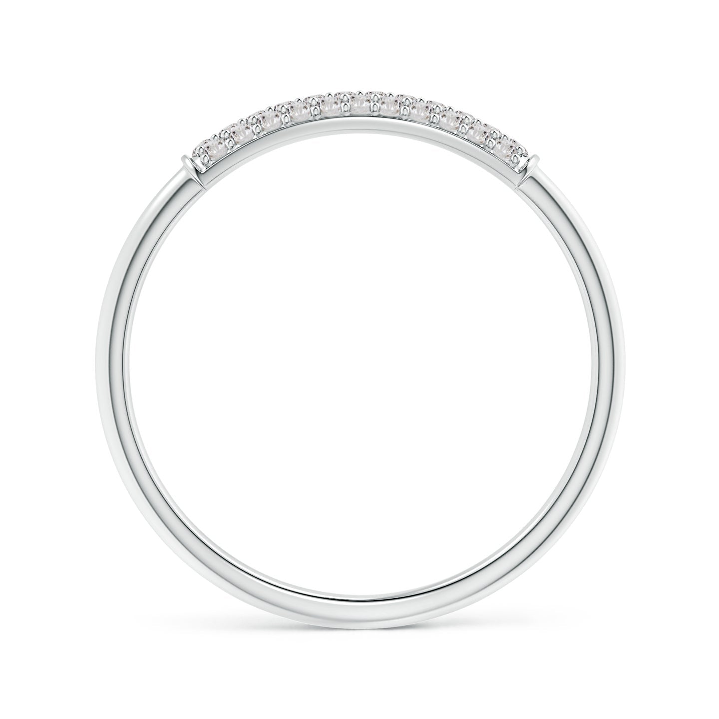 Triple Row Diamond Dome Wedding Ring
