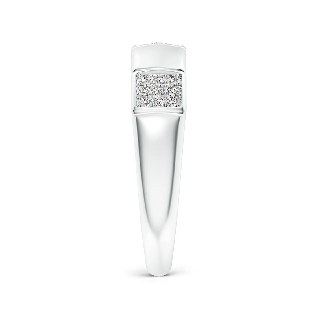 Alternating Pave-Set Diamond Stackable Band
