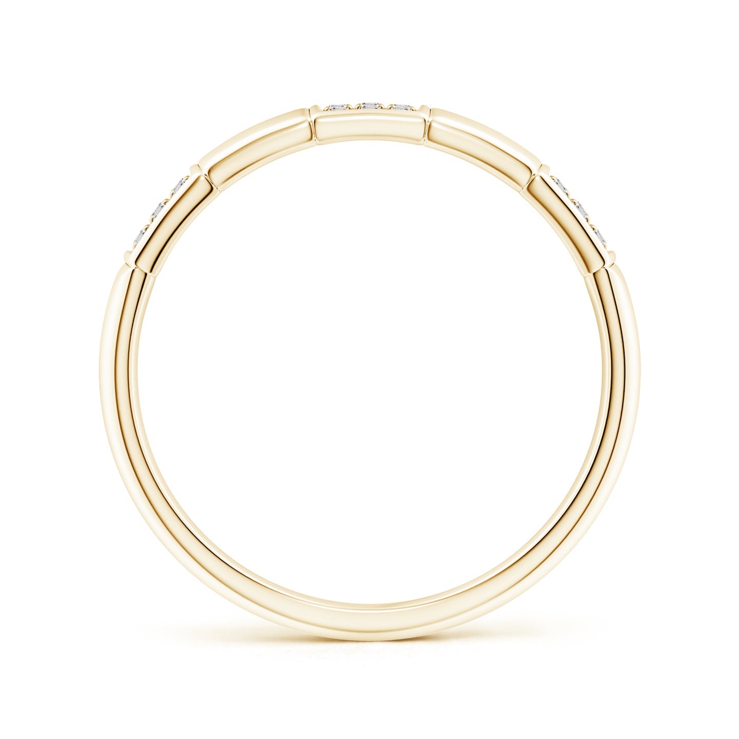 Alternating Pave-Set Diamond Stackable Band