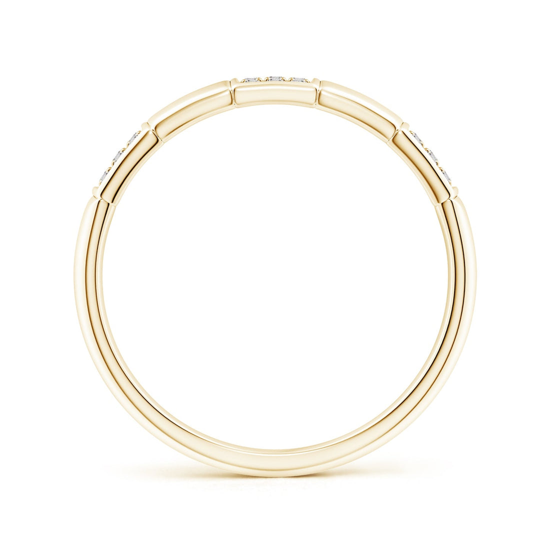 Alternating Pave-Set Diamond Stackable Band