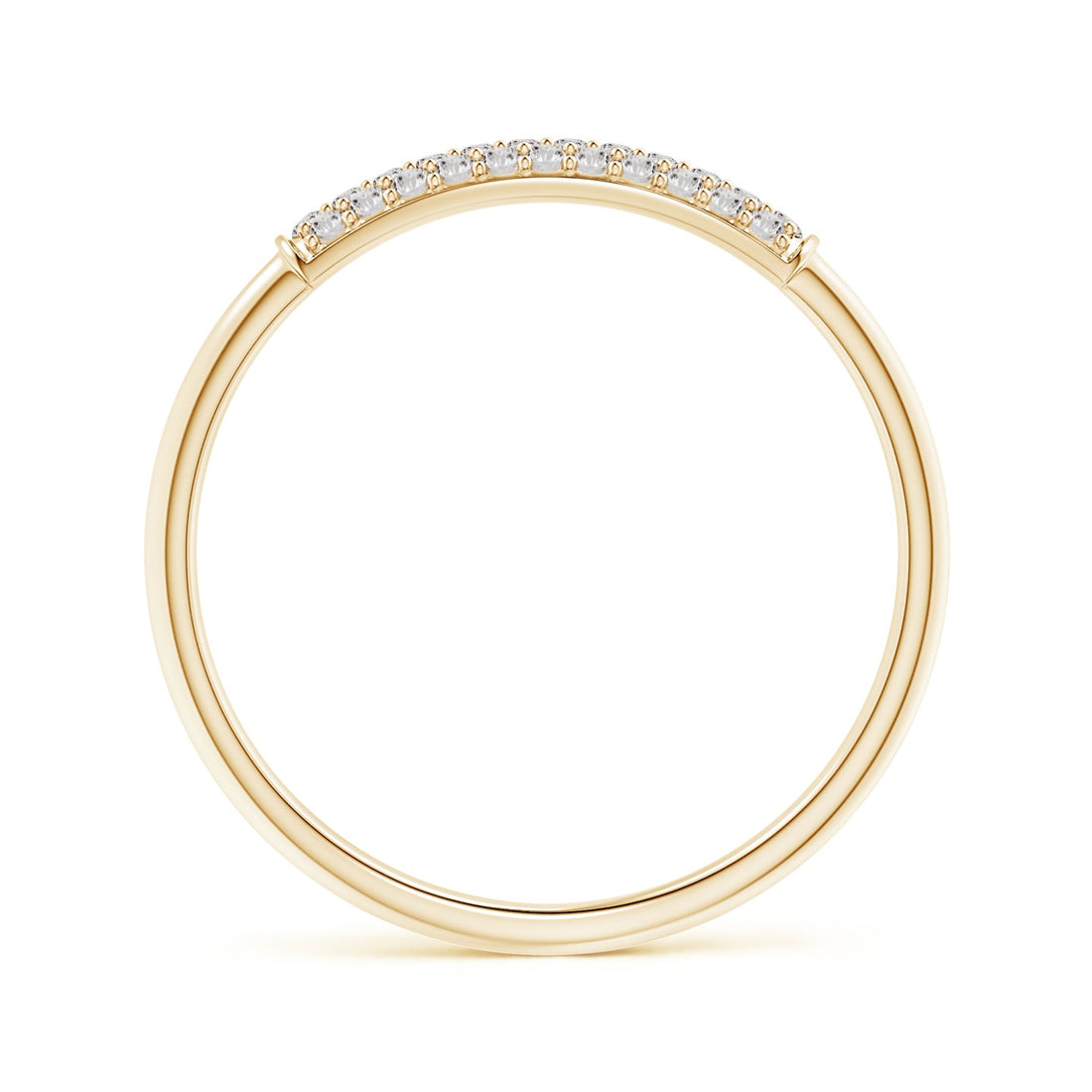 Triple Row Diamond Dome Wedding Ring