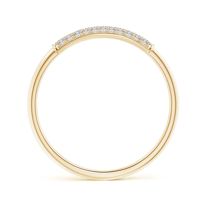 Triple Row Diamond Dome Wedding Ring