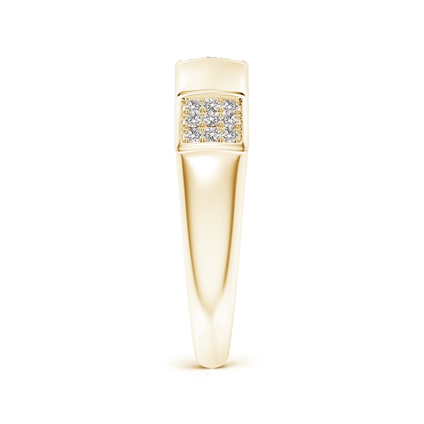 Alternating Pave-Set Diamond Stackable Band