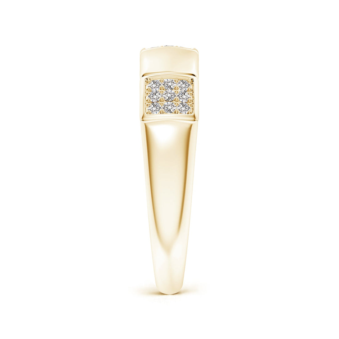 Alternating Pave-Set Diamond Stackable Band