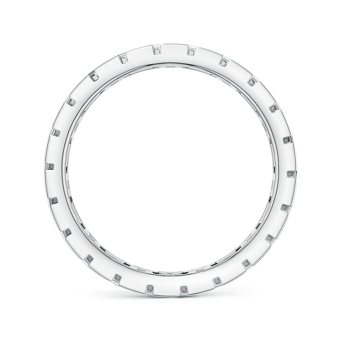 Pave-Set Diamond Men's Octagon-Shaped Ring