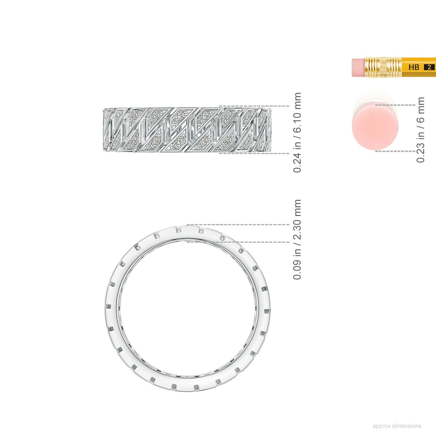 Pave-Set Diamond Men's Octagon-Shaped Ring
