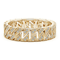 Pave-Set Diamond Men's Octagon-Shaped Ring