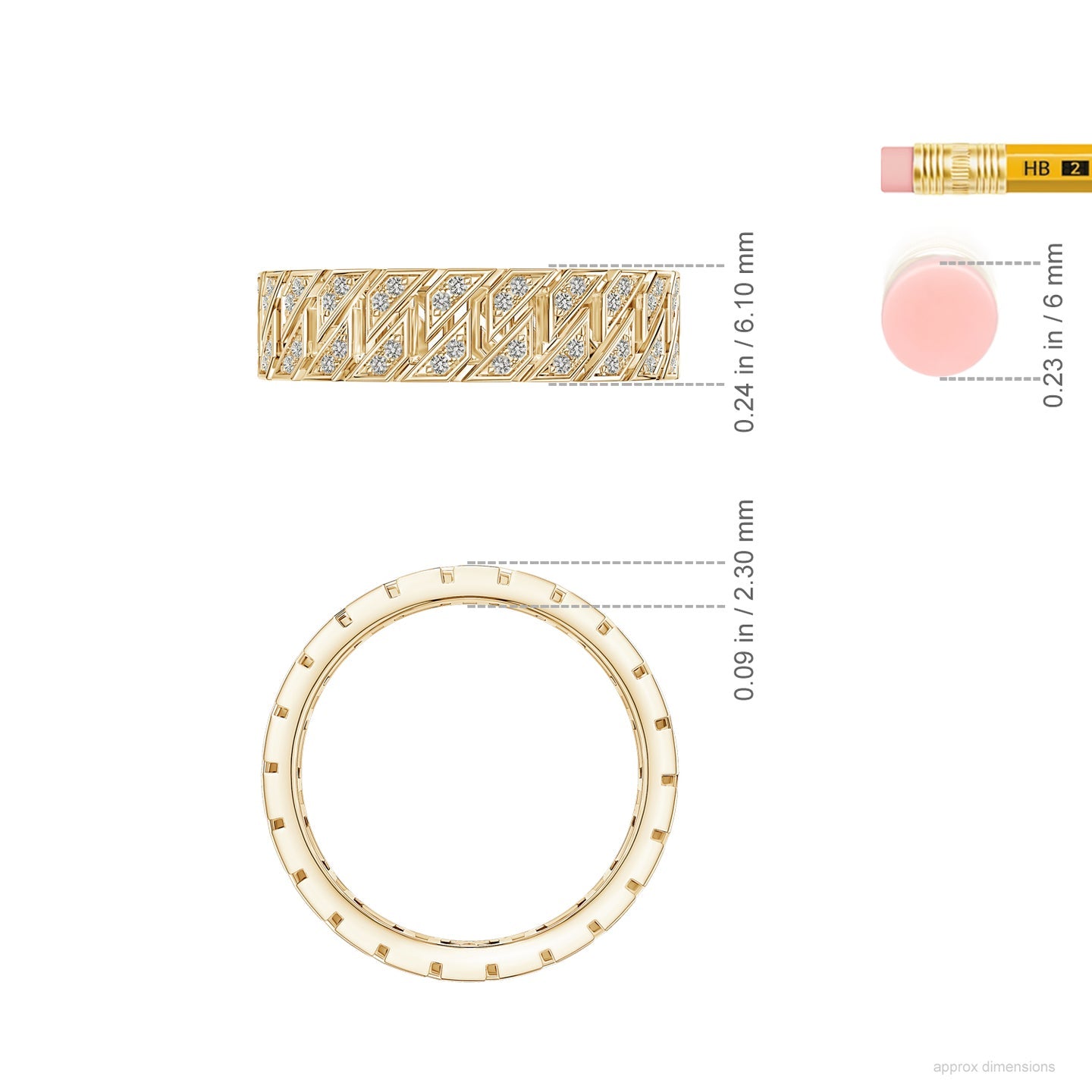 Pave-Set Diamond Men's Octagon-Shaped Ring