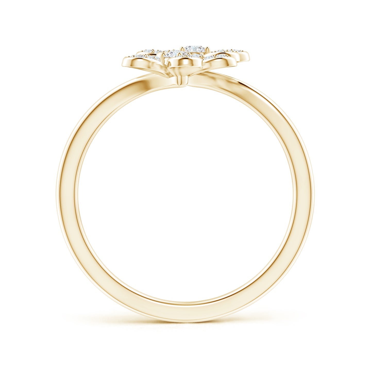 Lab-Grown Diamond Five Petal Flower Fashion Ring