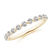 Floating Round Diamond Half Eternity Engagement & Wedding Band