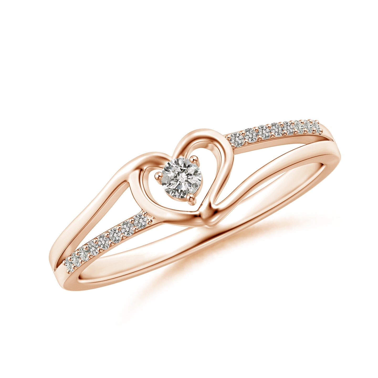 Heart Loop Diamond Promise Ring