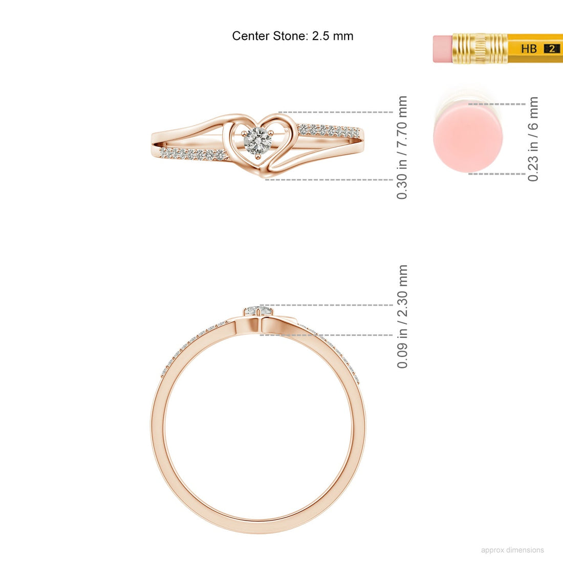 Heart Loop Diamond Promise Ring