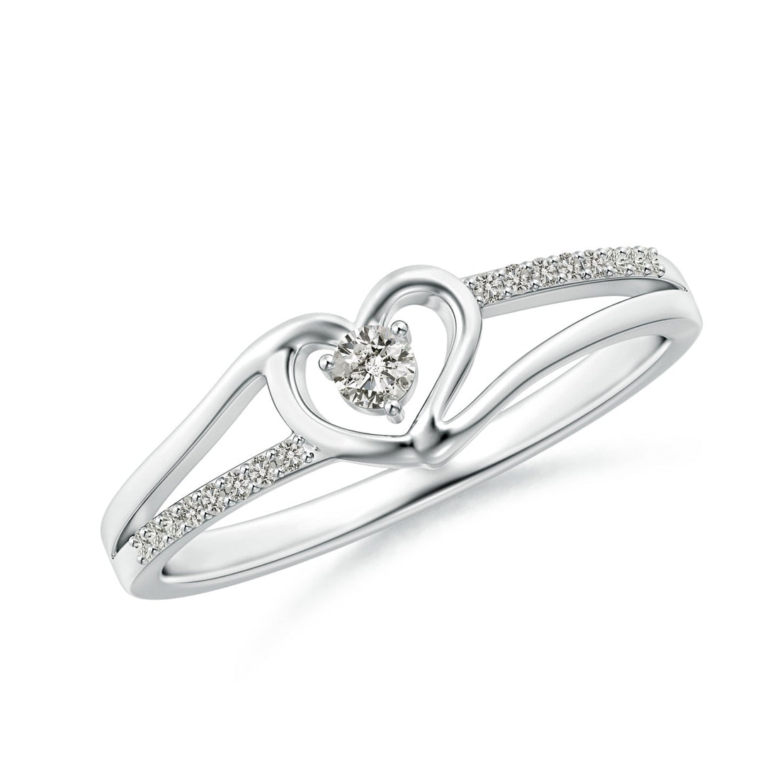 Heart Loop Diamond Promise Ring