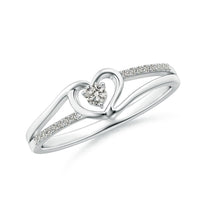 Heart Loop Diamond Promise Ring