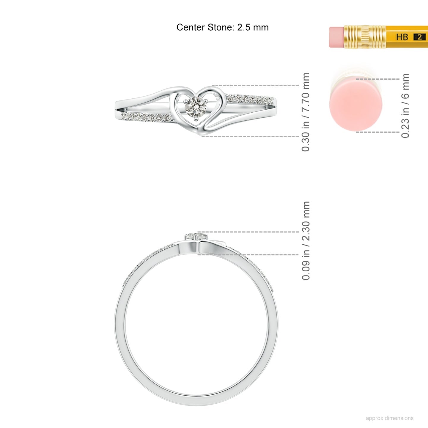 Heart Loop Diamond Promise Ring