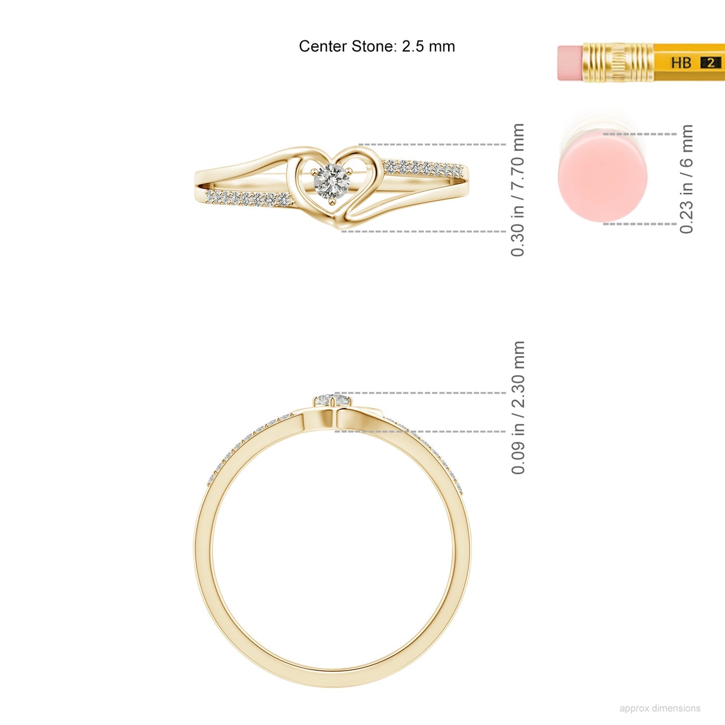 Heart Loop Diamond Promise Ring