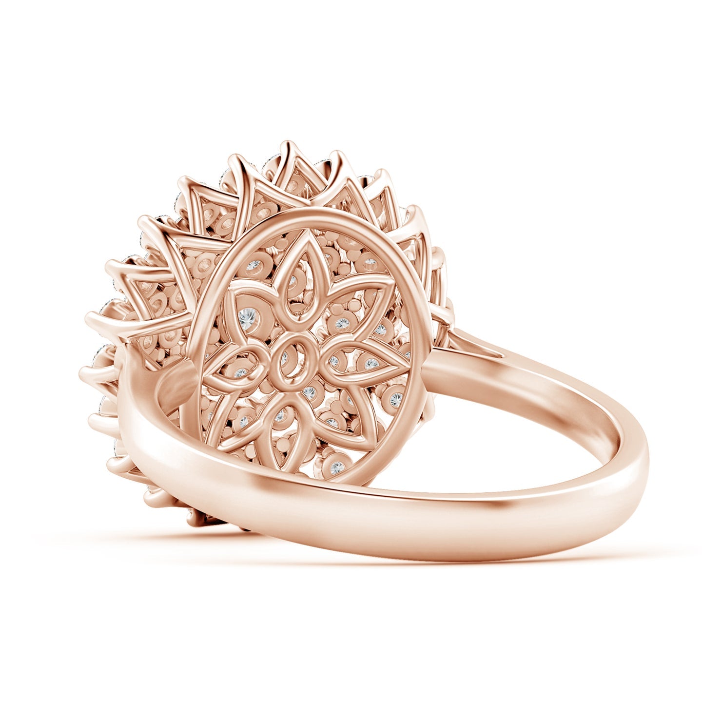 Multi-Row Graduating Diamond Cluster Cocktail Engagement & Wedding Ring