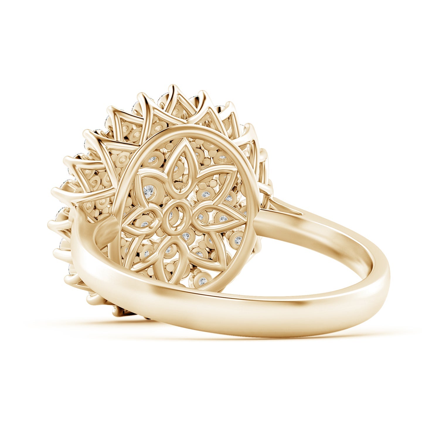 Multi-Row Graduating Diamond Cluster Cocktail Engagement & Wedding Ring