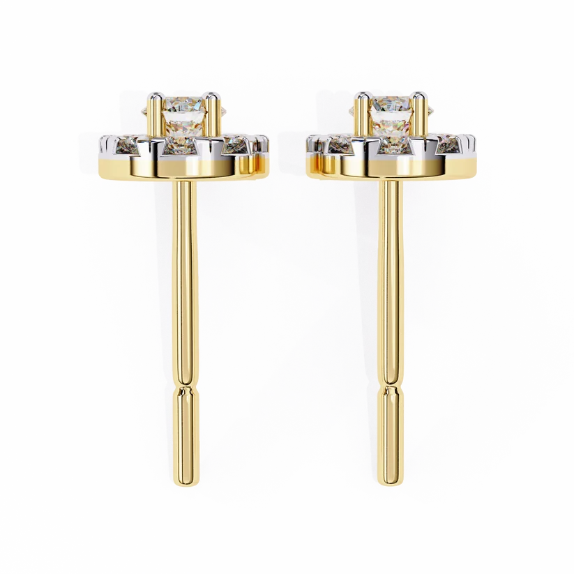 Aurelia Round Brilliant-Cut Diamond Double Halo Stud Earrings ✨