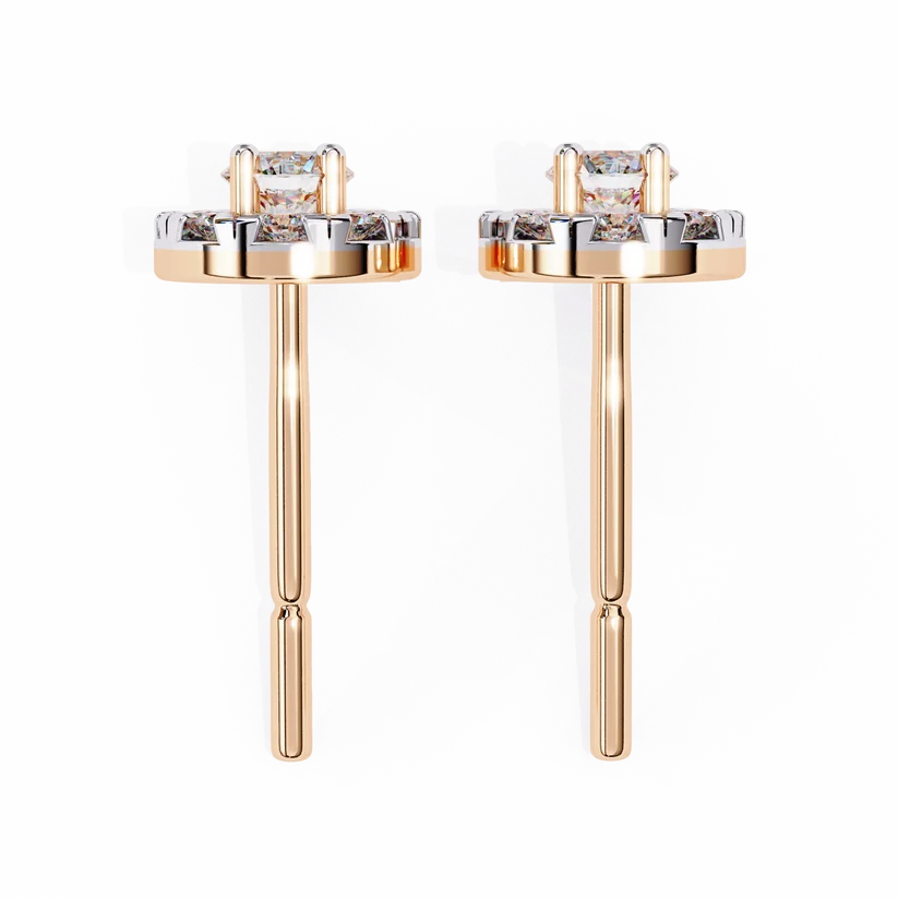 Aurelia Round Brilliant-Cut Diamond Double Halo Stud Earrings ✨