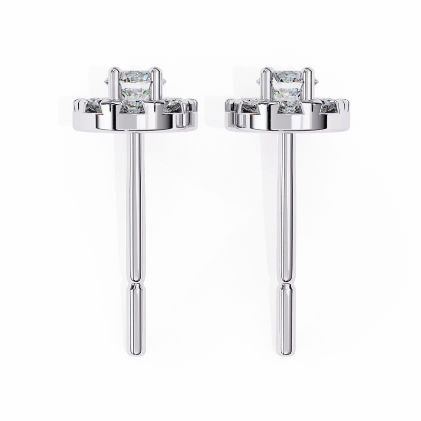 Aurelia Round Brilliant-Cut Diamond Double Halo Stud Earrings ✨