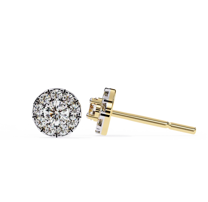 Aurelia Round Brilliant-Cut Diamond Double Halo Stud Earrings ✨
