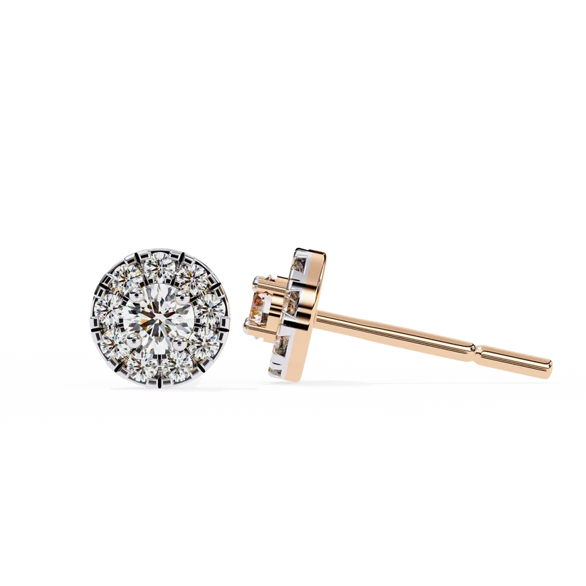 Aurelia Round Brilliant-Cut Diamond Double Halo Stud Earrings ✨