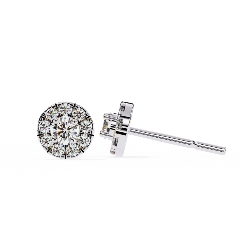 Aurelia Round Brilliant-Cut Diamond Double Halo Stud Earrings ✨
