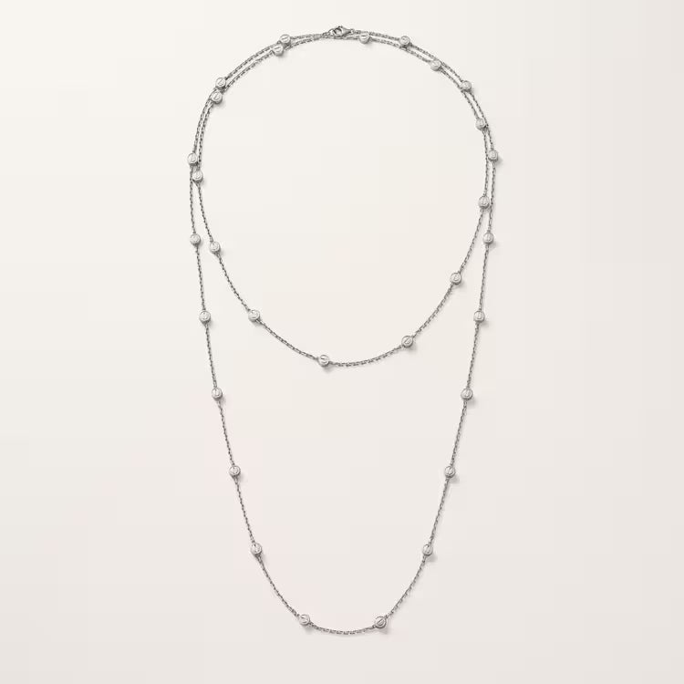 Celeste Beaded Layered Long Chain Necklace