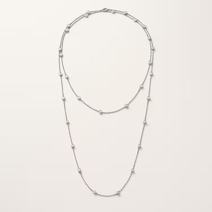 Celeste Beaded Layered Long Chain Necklace