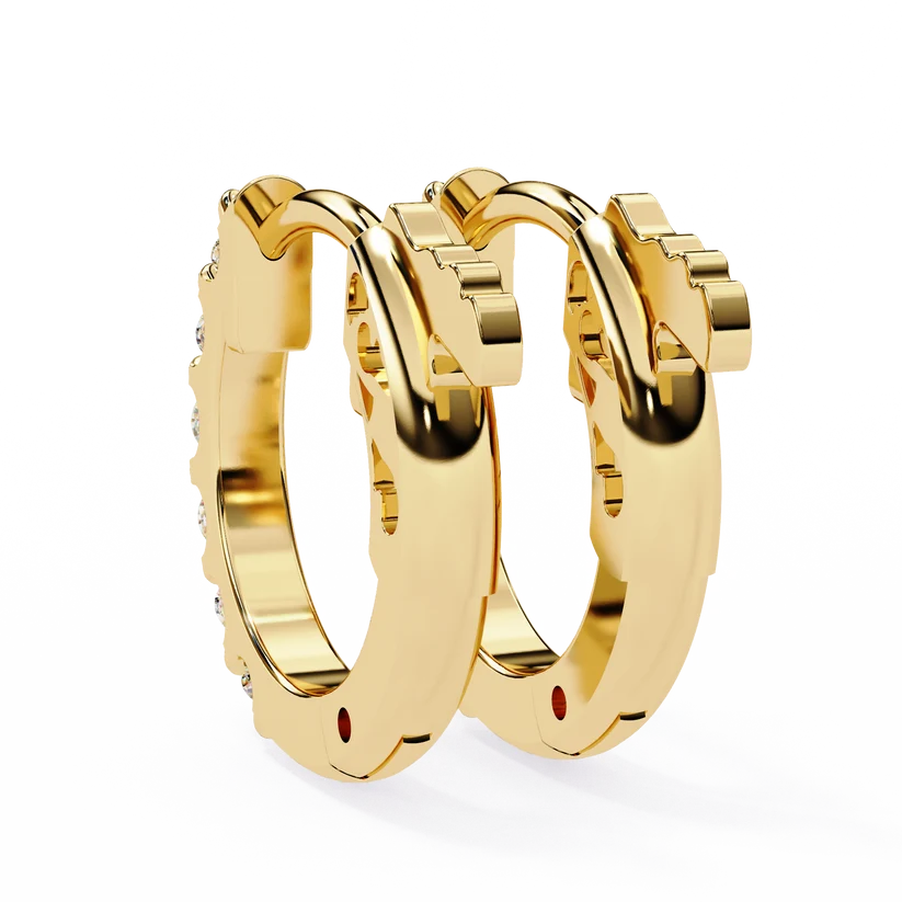 Aurelia Diamond Pavé Huggie Hoop Earrings ✨