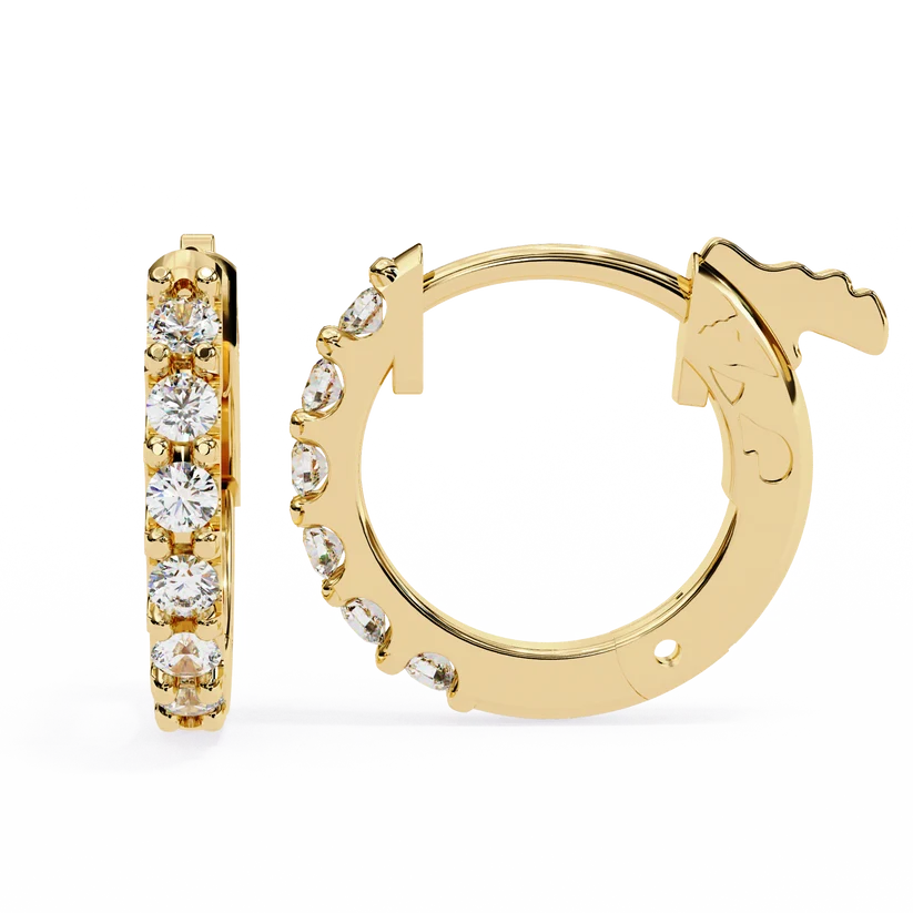 Aurelia Diamond Pavé Huggie Hoop Earrings ✨