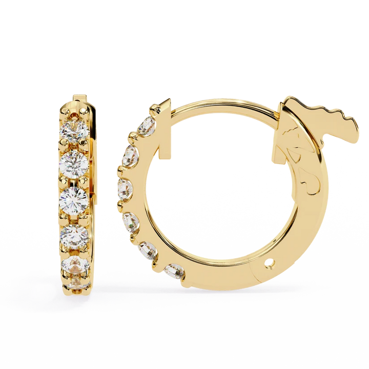 Aurelia Diamond Pavé Huggie Hoop Earrings ✨