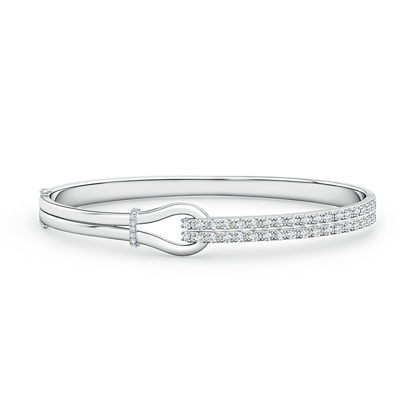 Infinity Knot Double Row Diamond Bangle