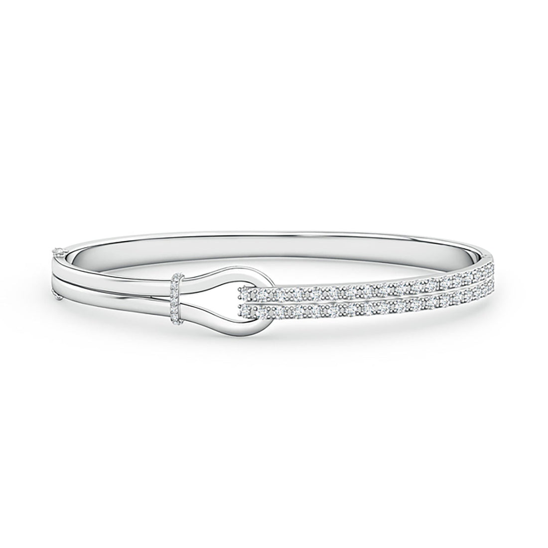 Infinity Knot Double Row Diamond Bangle