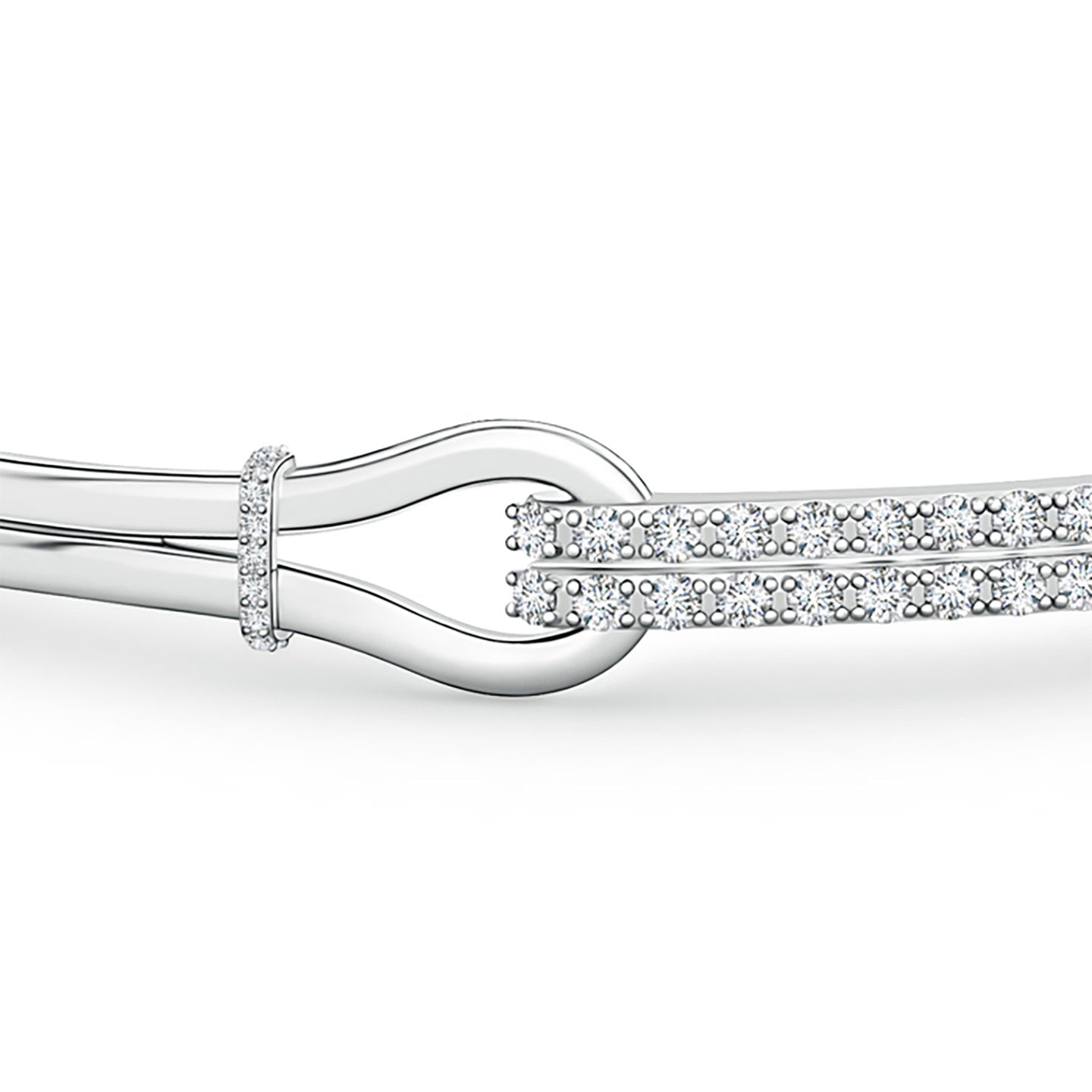 Infinity Knot Double Row Diamond Bangle