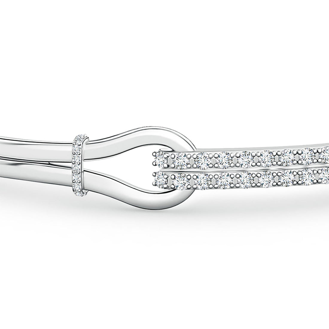 Infinity Knot Double Row Diamond Bangle