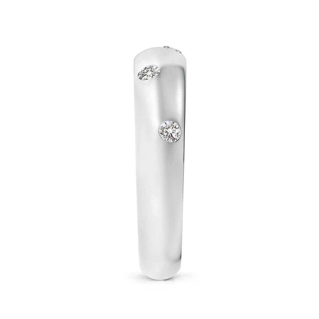 Gypsy Set Diamond High Domed Wedding Ring For Women